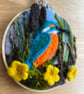 Needle felted kingfisher wall art picture. - Image 2