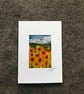 Needle felted picture of poppies in a cornfield. - Image 4
