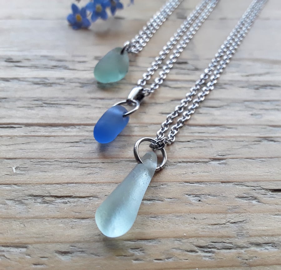 Seaglass Pendants: Delicate 