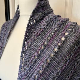 Hand knitted shawl