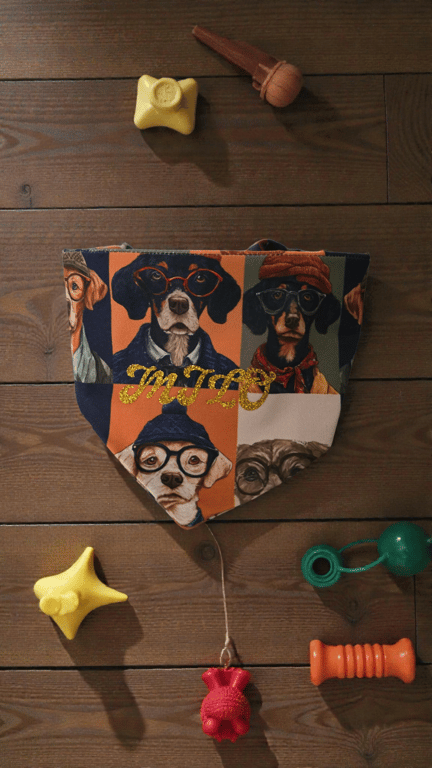 Personalised silky dog bandana