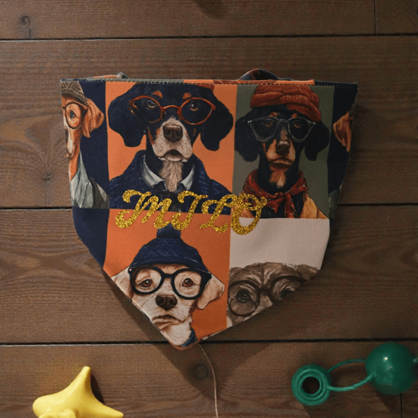 Personalised silky dog bandana
