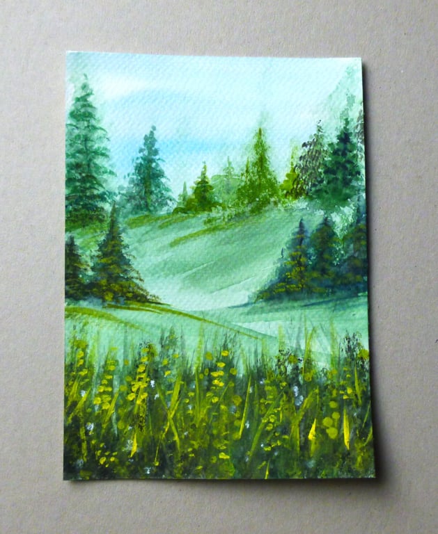 original art watercolour landscape painting ( ref FA72 T3