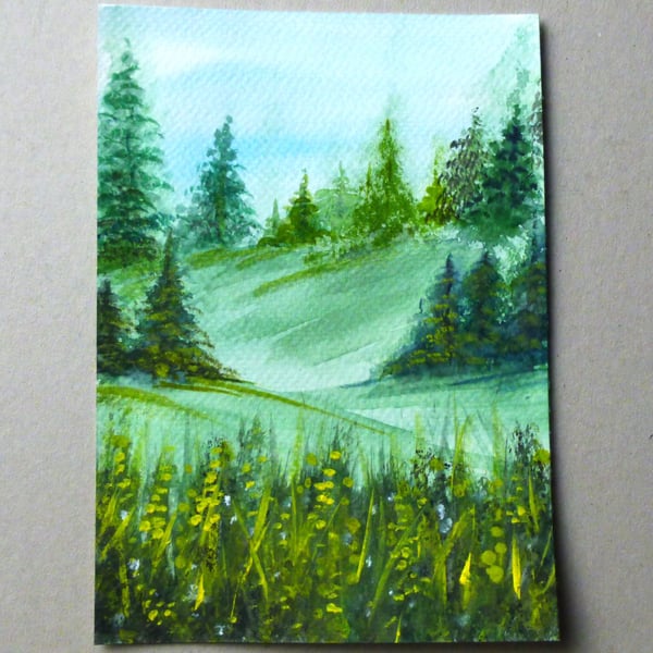 original art watercolour landscape painting ( ref FA72 T3