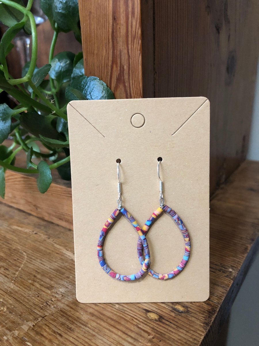 Colourful Clay Beaded Earrings