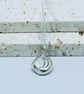 Recycled Silver Melted Moon Pendant