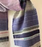 Yorkshire Lavender Handwoven Herringbone Lambswool Scarf, Purple - Image 7