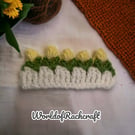 Crochet yellow tulips hair clip
