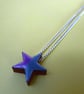 Star purple grey pendant necklace - Image 1