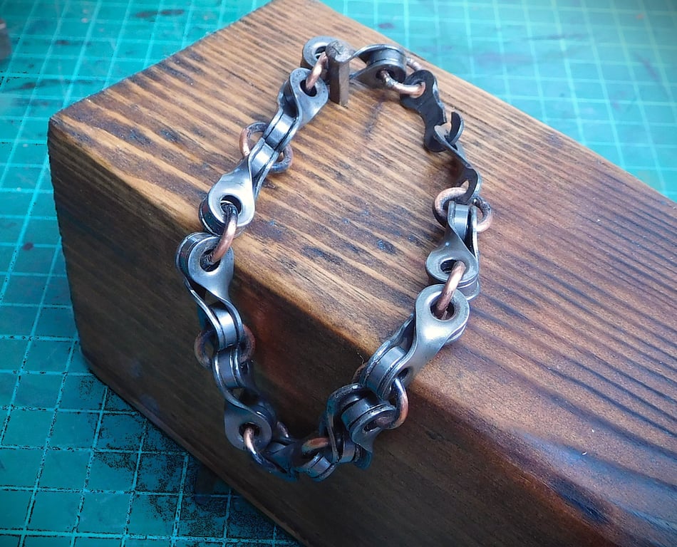 Twisted Bike Chain Bracelet 