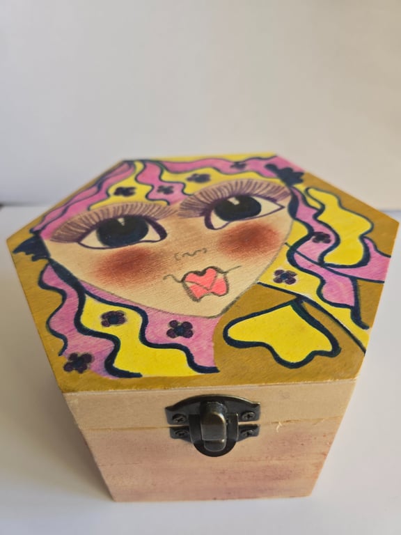 Fairy Jewellery Box Hand Painted Whimsical Magical