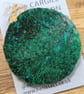 Green Moss Abstract Embellished Recycled Textile 50mm Brooches  - Image 4