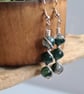Handmade Natural Moss Agate & 925 Sterling Silver Drop Dangle Earrings Gift Box - Image 7