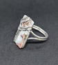 Sterling silver ring, Handmade ring with copper fox, Fox jewellery - Image 2