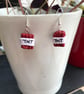 Minecraft TNT dynamite explosive gamer polymer clay dangly earrings - Image 4