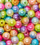 Colorful Acrylic Pearl Beads Round Two-Tone Faux Pearls for Jewelry Making & Cra