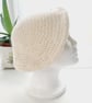 Crochet Beret Hat, Cream & Gold - Image 6
