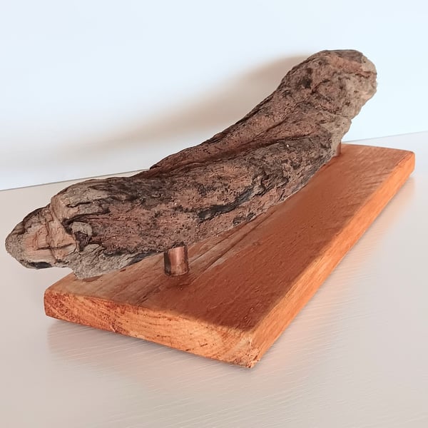 Handmade Driftwood Sculpture  Modern Abstract Original Coastal Art Decor