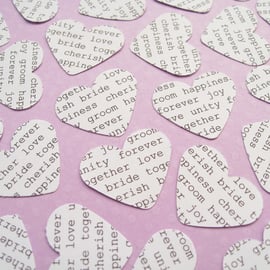 100 Wedding Confetti Hearts - Wedding, Engagement, Anniversary  Table Decor