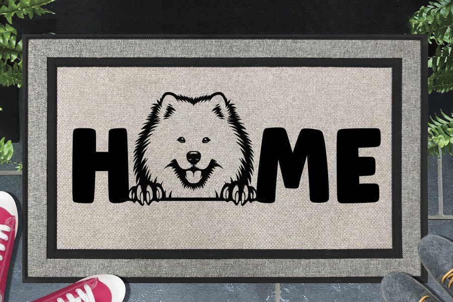 Samoyed Home Door Mat - All Weather Doormat - 45x70cm 