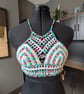 XS handmade crochet halter neck bralette top adjustable  - Image 1