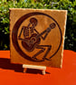 Bespoke wooden plaque. Skeleton 