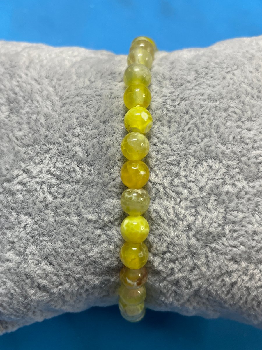 (Yellow Jade) Handmade Gemstone Bracelet (17cm)