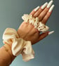 2 pure silk scrunchies. Perfect bridal accessory. 