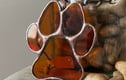 Stained glass dog paws 