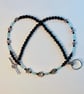 Faceted Apatite, Onyx and Flower Necklace - Birthday, Anniversary, Gift For Her - Image 3