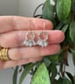 Recycled Sterling Silver Aquamarine Ruffle Earrings - Image 1