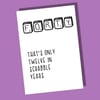 40th Card,40 Milestone Card, Fortieth Card, Funny 40th 