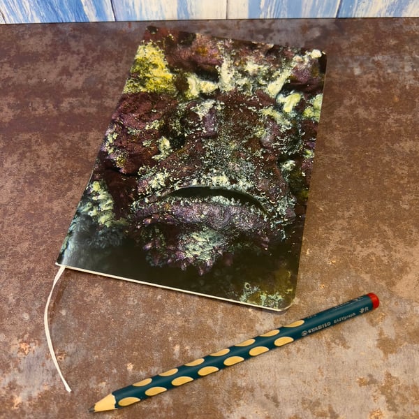 Notebook, Marine themed, A5 (ish), made from up-cycled and recycled materials.