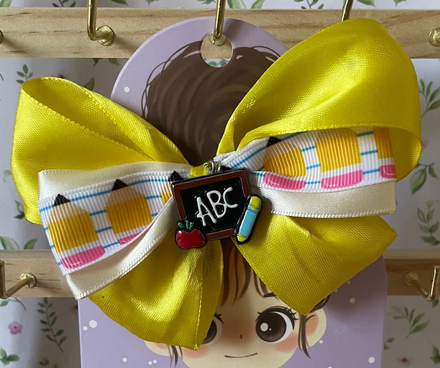 Back to School Hair Bow – Cute & Fun Hair Clip  