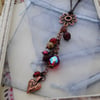 Red Copper Daisy Necklace