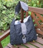 Reversible Black and White Hobo Bag - Image 4