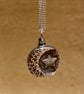 Moon and star, pure silver necklace.  - Image 2