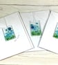 Fused glass keepsake card so you- blue meadow  - Image 2