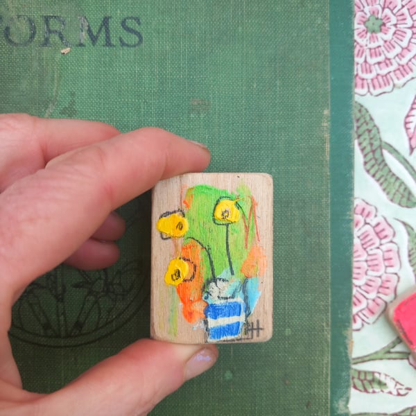 Miniature paintings. nature, gardening and the seasons themed 