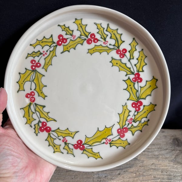 Handpainted Holly Plate 2
