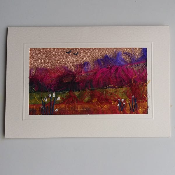 Sari Silk Landscape Card