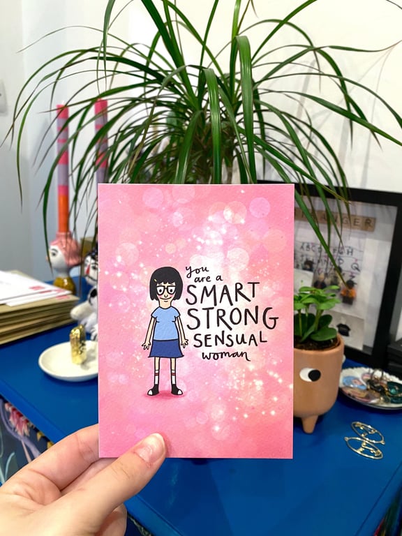 Tina Belcher - Bob's Burgers - Smart, Strong, Sensual Woman A6 Print Postcard