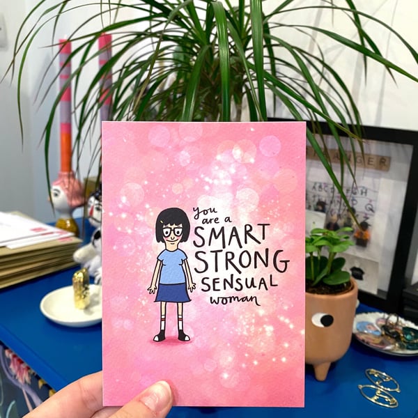 Tina Belcher - Bob's Burgers - Smart, Strong, Sensual Woman A6 Print Postcard