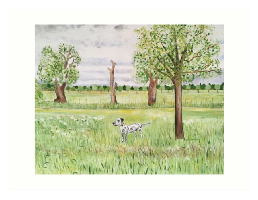 Art Print Taken From The Original Oil Painting ‘Midsummer In The Park’