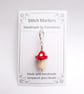 Tiny Glass Mushroom Stitch Marker