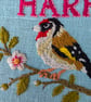 'King Harry' Hand Embroidered Bird Wall Art - 4 Inch - Image 3