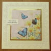 8x8 Butterflies and Daffodils Card - Yellow