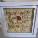 Dance like a snowflake light up frame