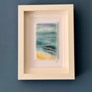 Kiln formed glass moody seascape picture