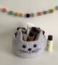 FELTED 'FUSSPOT' BOWL, desk tidy  . Cat. Grey . Home decor. - Image 2